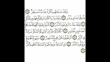 سورة القمر 7 القسم السابع تكرار كيفي من .. ولقد صبحهم بكرة عذاب مستقر .. إلى .. والساعة أدهى وأمر