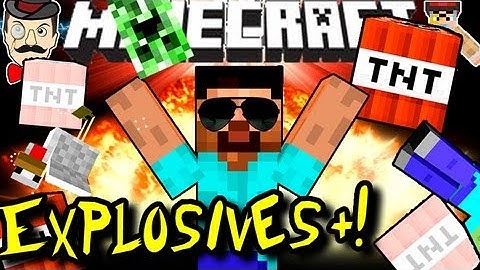 Minecraft EXPLOSIVES+ MOD! Huge Destruction - Mod Showcase!