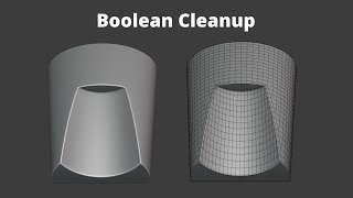 Blender Boolean Cleanup: Topology Study #1