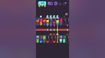 Cups - water sort puzzle | level 375 | ⭐️⭐️⭐️