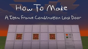 Item Frame Combination Lock Door - MCPE (0.14.1)  {WORKING}