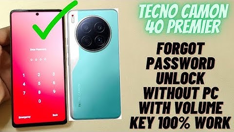 Tecno Camon 40 Premier Hard Reset | Unlock Password Without PC