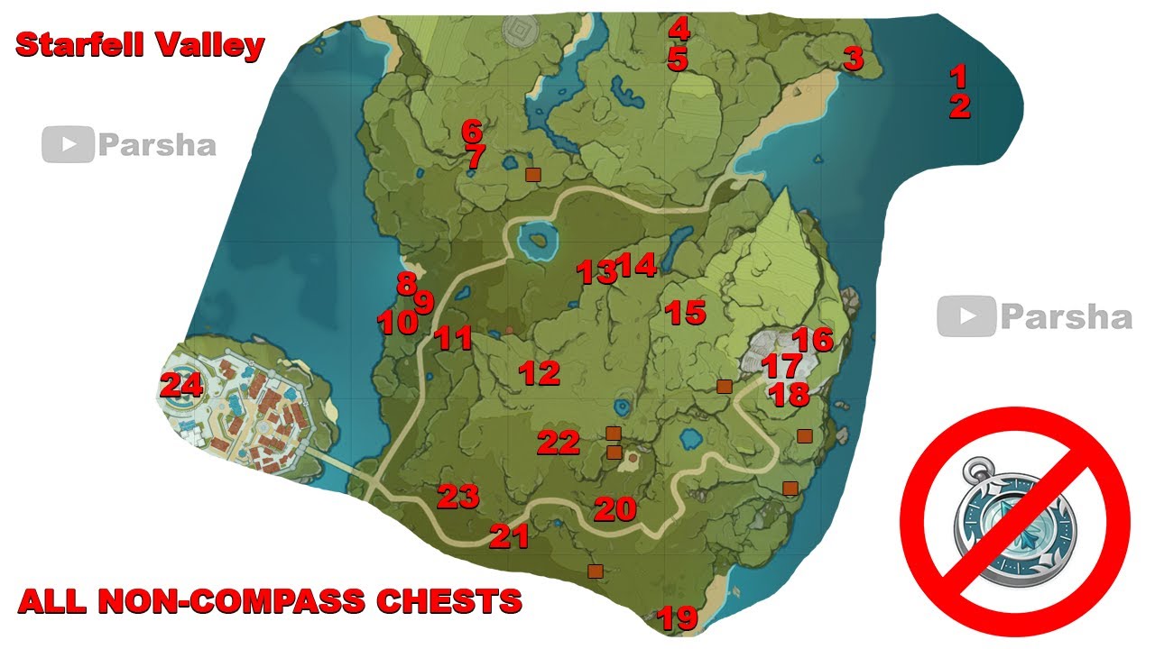 Hidden Chests in Starfell Valley that you might have missed. Genshin Impact