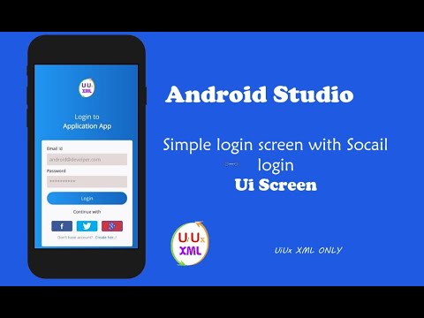 How to create login page with social media icon in android ...