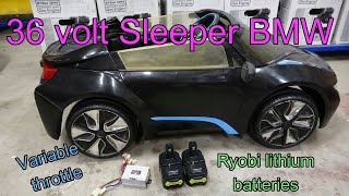 Unleash The Power With 36 Volt Sleeper Powerwheel Build! #ryobi #sleeperbeemer