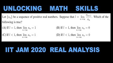 IIT JAM  2020|| REAL ANALYSIS || SEQUENCE AND SERIES QUESTION || D ALEMBERT RATIO TEST