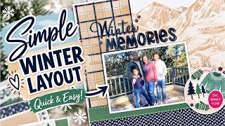 Simple Winter Layout | Stampin' Up! Scrapbooking | Easy 12x12 Layout