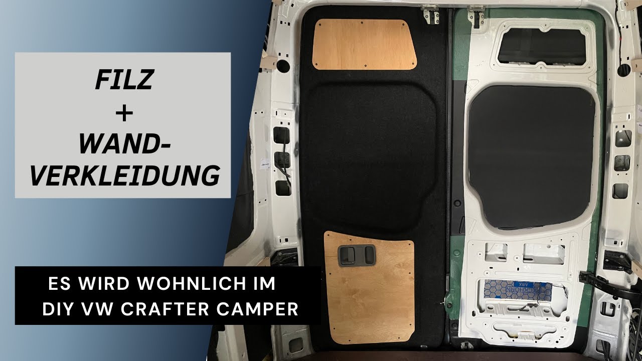 Wandverkleidung aus sperrholz und filz f r t ren und w nde diy vw