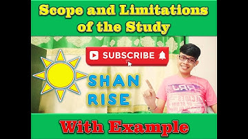 Scope and Limitations of the Study of a Research Paper with Example I Introduction to the Study