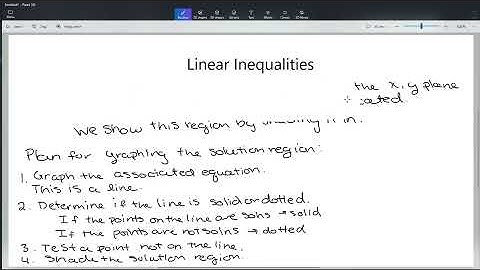 Linear Inequalities Part 1
