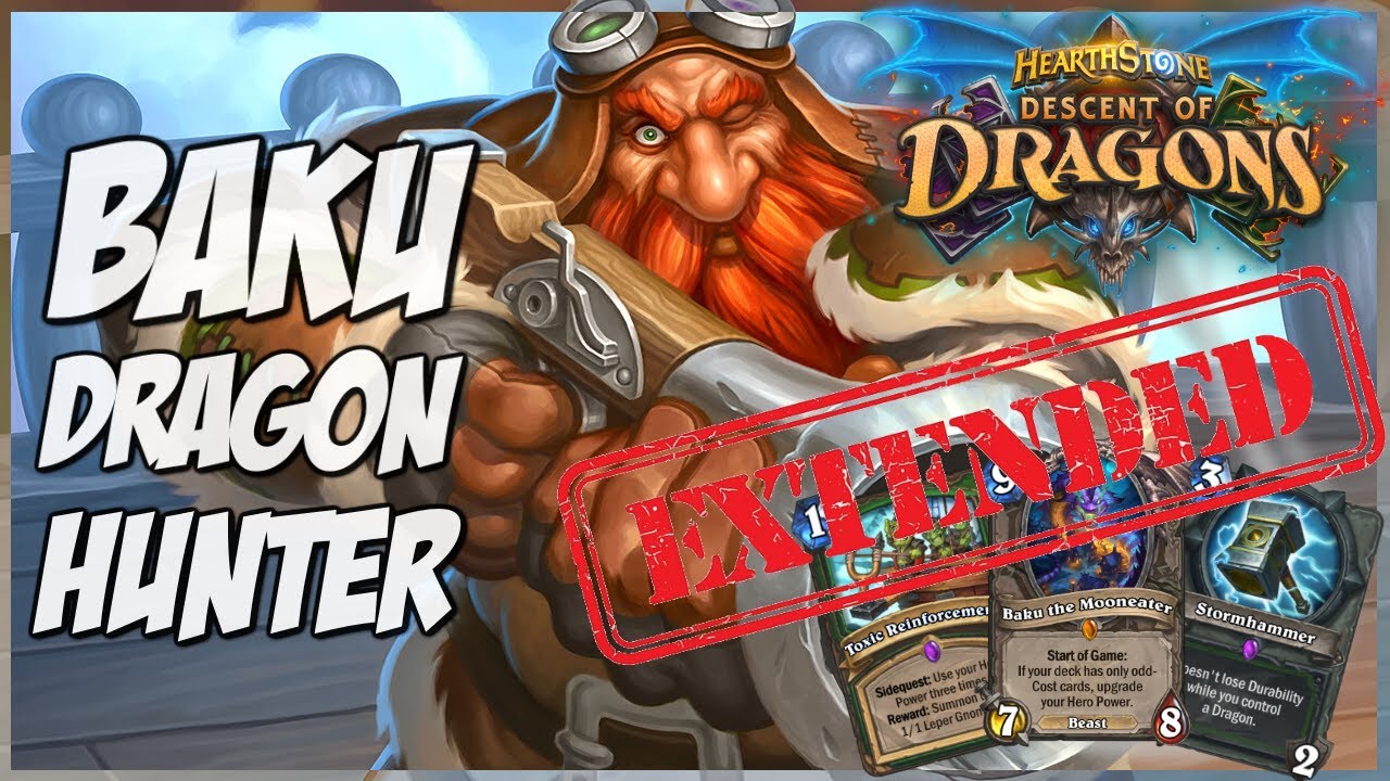 Hearthstone | Baku Dragon Hunter | Extended Gameplay | Descent of Dragons
