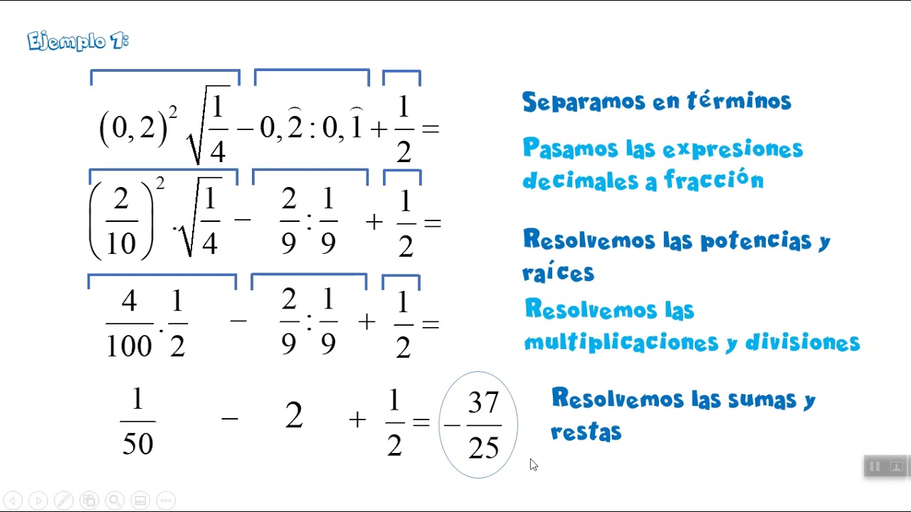 Cálculos combinados: Fracciones y expresiones decimales - YouTube