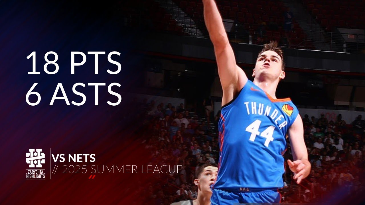 Nikola Topic 18 pts 6 asts vs Nets 2025 Summer League