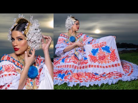 MAQUILLAJE PARA POLLERA | COMO PONERSE TEMBLEQUES | POLLERA PANAMEÑA | traje más bello del mundo
