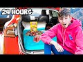 LIVING IN MY TESLA FOR 24 HOURS CHALLENGE!!