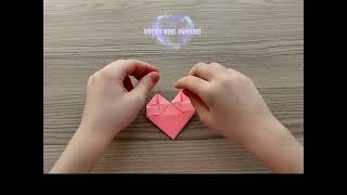 Kağıttan Kalp Yapımı ♥️ Origami ♥️ kağıt katlama sanatı
