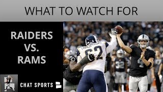 The oakland raiders battle los angeles rams on saturday week 2 of
preseason. find out when play this preseason and what to watch for
duri...