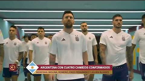 Argentina entrando como guerreros liderados por Leo Messi