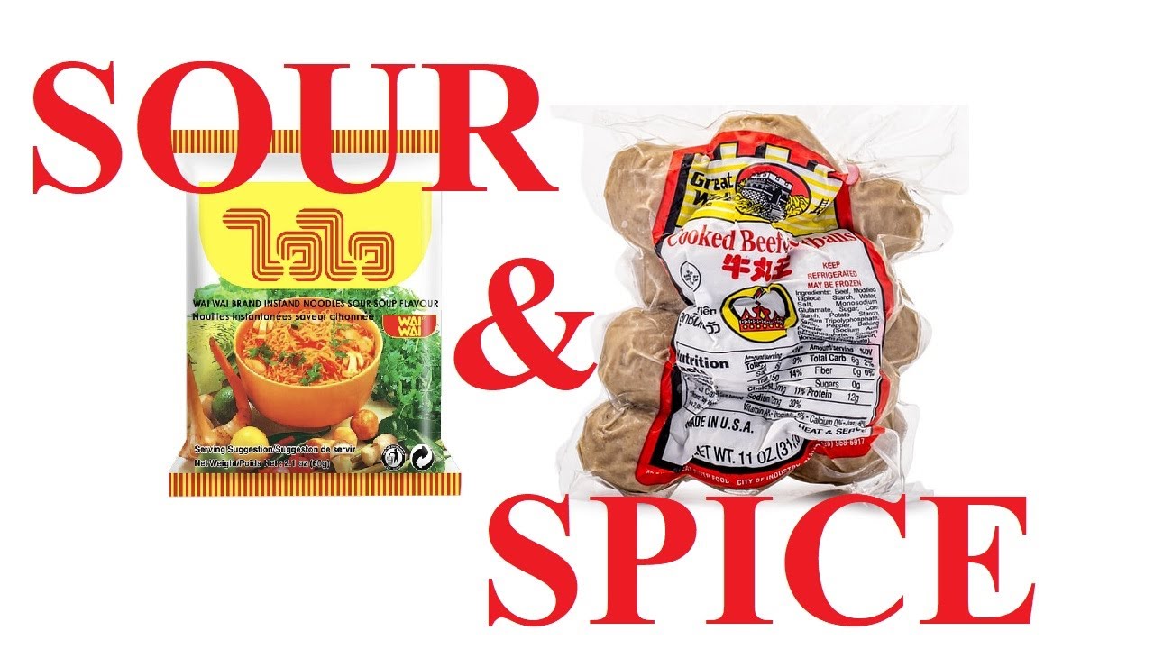 How to cook Wai Wai instant sour noodles. Using pho stock and adding beef meatballs