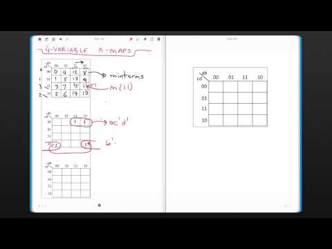 4-variable K-Maps (EGR 190: Digital Circuits, week 5 #3)
