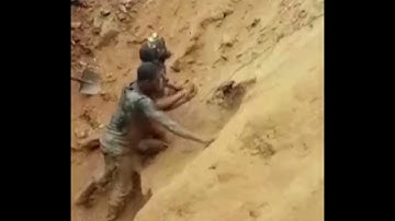 Trapped miners in east Congo tumble out of rubble intact in viral video