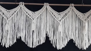 Tutorial Cortina en Macramé Nro 33. Macramé Curtain Tutorial. Tutoriel de rideau en macramé.