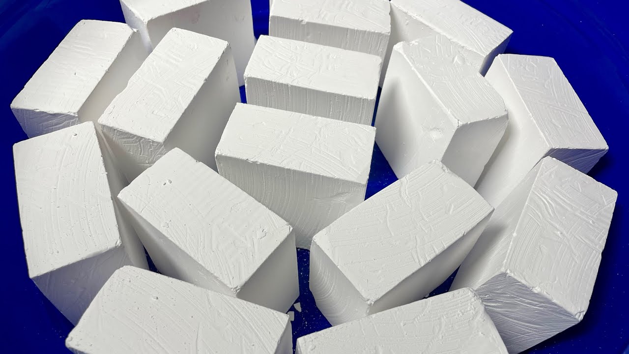 Big Blue Bowl of 16 Fresh White Chalk Bocks