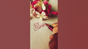 Ansu name on request | comment your name #calligraphy #cursive #art #handwriting #shorts #shortsfeed