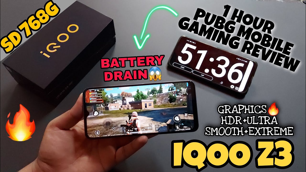 IQOO Z3 5G Extreme 1 Hour PUBG Gaming Review: Graphics, Heating, Battery Drain | IQOO Z3 PUBG Test🔥