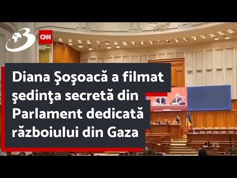 Diana Şoşoacă a filmat şedinţa secretă din Parlament dedicată războiului din Gaza