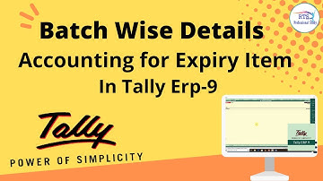 Batch wise Details in Tally Erp 9 | How To Maintain Batch wise Details in Tally ERP9