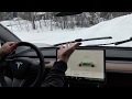 Tesla Model 3 | Deep Snow | Northern Canadian Blizzard aftermath