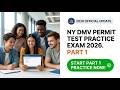DMV NY Permit Test Practice Exam 2026 Part 1: Essential Road Rules and Signs Review