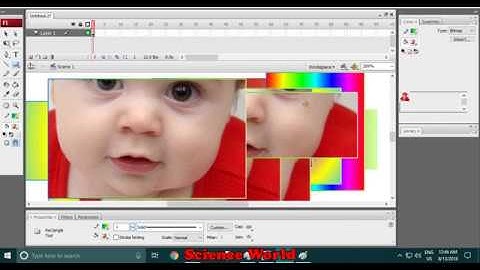 Adobe Flash Cs3 Workspace Setting | Working on color panel | How to get Gradient Color