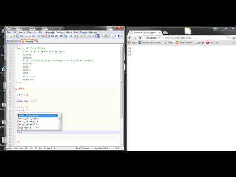 19.How to use php datatype in  integer