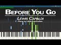 Lewis Capaldi - Before You Go (Piano Cover) Synthesia Tutorial by LittleTranscriber