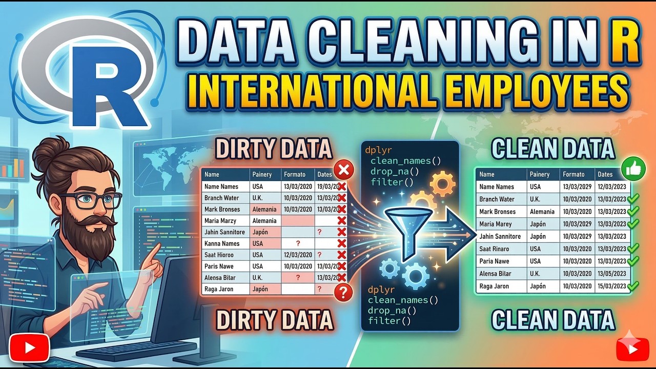 Data Cleaning using R language - YouTube