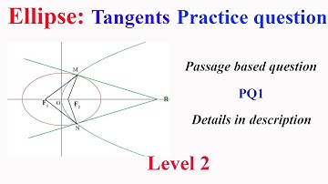 Ellipse L2: Tangents : Passage based PQ1 (details in description)