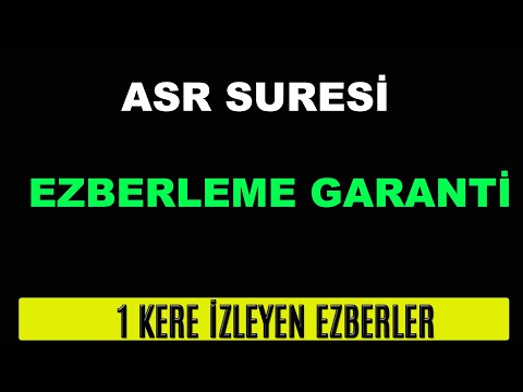 ASR SURESİ KOLAY EZBERLEME 10 TEKRAR OKUYUŞ DİNLE Velasr