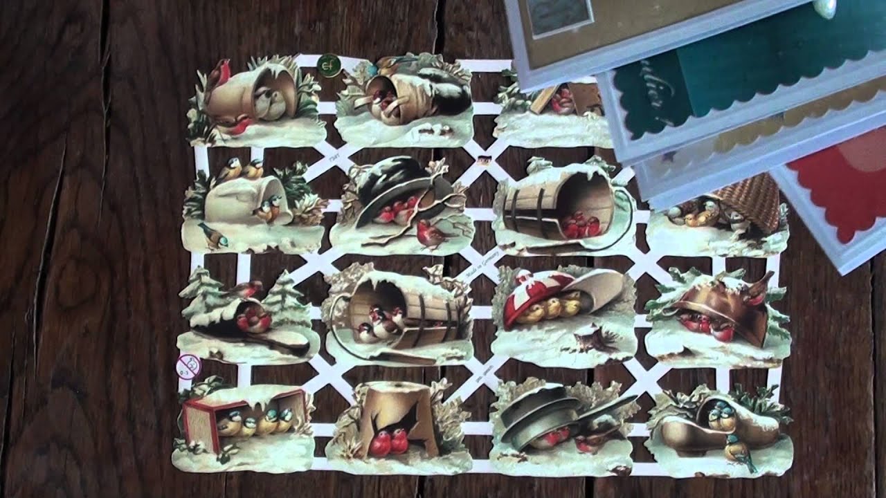 Vtáčence v zime - vianočné pozdravy paper mache