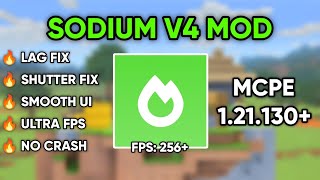 Sodium V4 Mod for Minecraft PE 1.21.130+ | Ultra FPS Boost screenshot 1
