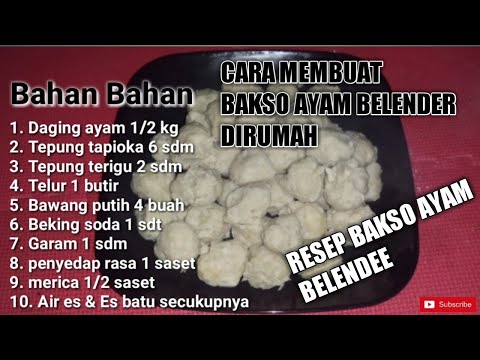 Resep Bakso Ayam Blender Takaran Sendok