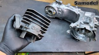 Crankcase bore for 54mm cylinder TWH Racing Honda Dio 120cc