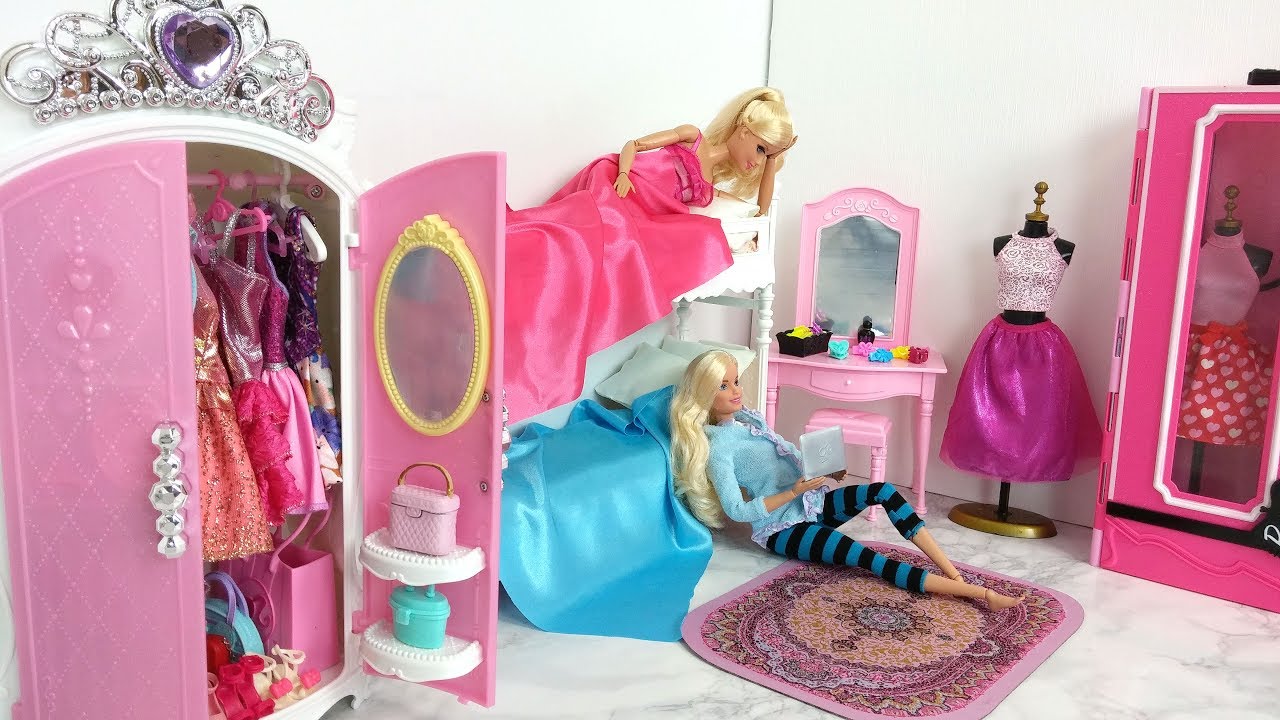 barbie bunk bed morning routine