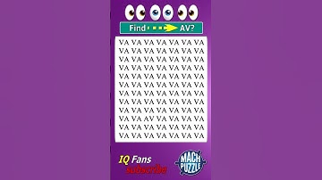 Find AV where? | Brain Teaser IQ Test #shorts #different #puzzles #opticalillusion #quiz