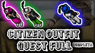 [TIBIA] Citizen Outfit Quest Full (Coletando todos Itens) Addon 1 e 2 Completo