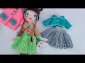 Crochet doll outfit tutorial  skirt and jacket 