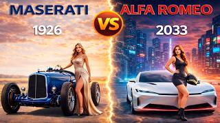 Maserati vs Alfa Romeo Evolution (1926–2033) | Italian Luxury Battle