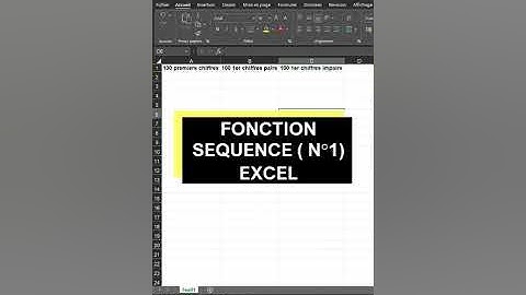 La Fonction SEQUENCE Excel _ Partie 1