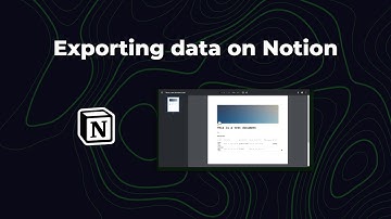 Exporting data on Notion
